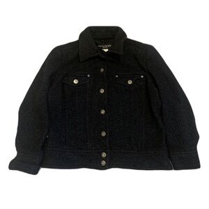 Bianca Nygård Petite Black Wool Blend Jacket, Size 12P
